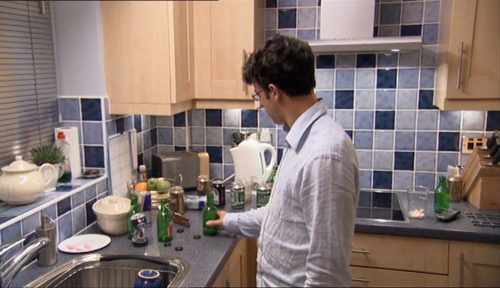 AS EXPECTED, THE KITCHEN WAS A BOOZE-FREE ZONE. 