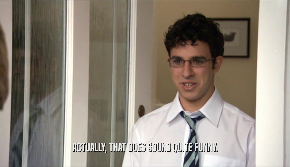ACTUALLY, THAT DOES SOUND QUITE FUNNY.  