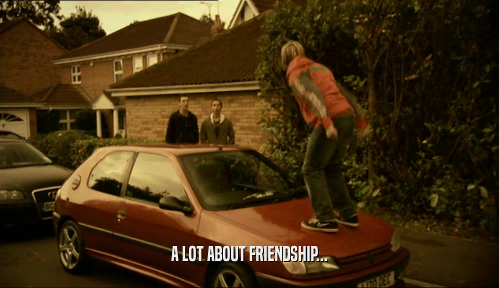 A LOT ABOUT FRIENDSHIP...  