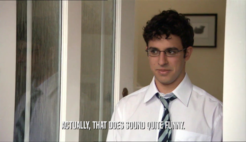 ACTUALLY, THAT DOES SOUND QUITE FUNNY.  