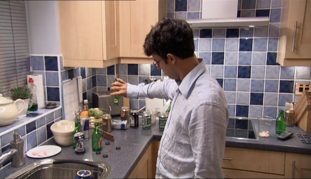 AS EXPECTED, THE KITCHEN WAS A BOOZE-FREE ZONE. 