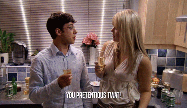 YOU PRETENTIOUS TWAT!  