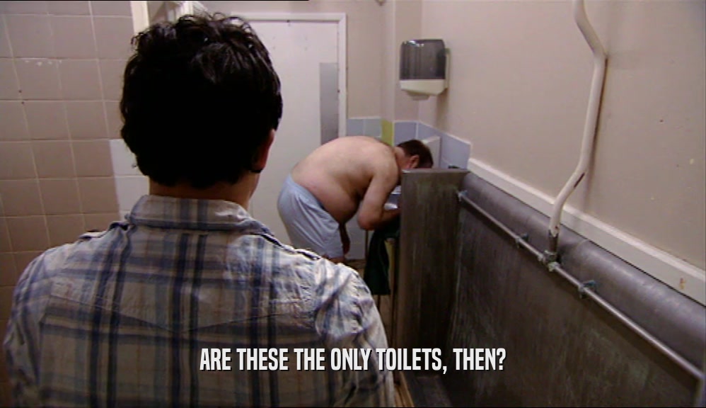 ARE THESE THE ONLY TOILETS, THEN?  