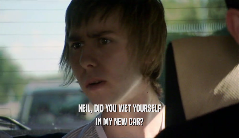 NEIL, DID YOU WET YOURSELF IN MY NEW CAR? 