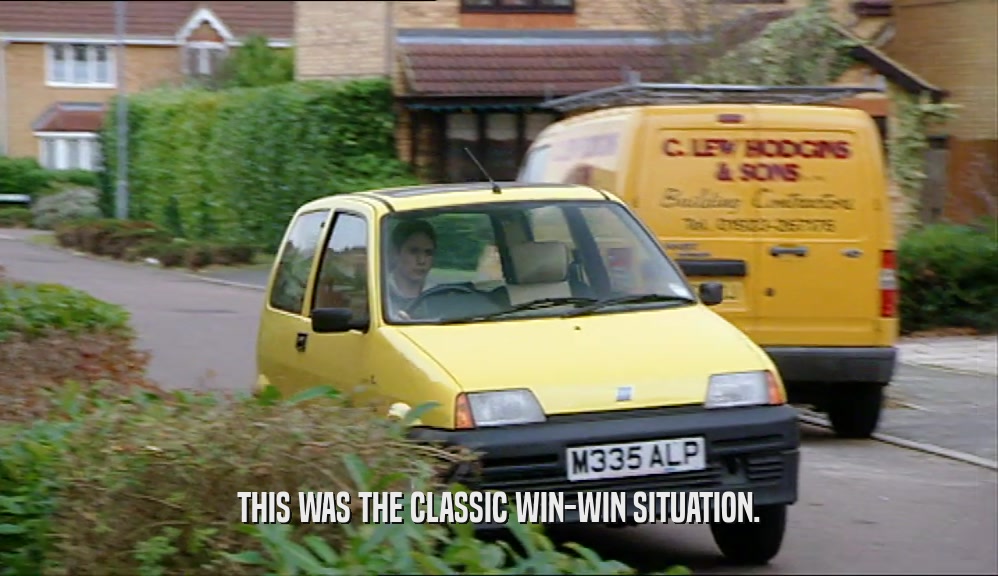 THIS WAS THE CLASSIC WIN-WIN SITUATION.  