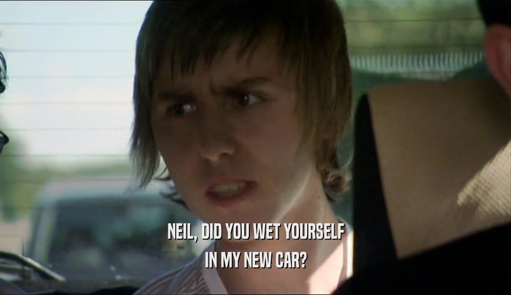NEIL, DID YOU WET YOURSELF IN MY NEW CAR? 