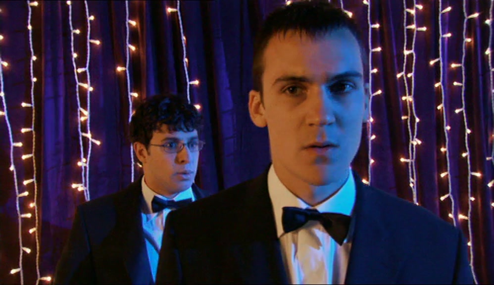 LEAVE THE SPECCY SHORT-ARSE ALONE. HE'S ORGANISED A GOOD PARTY. 