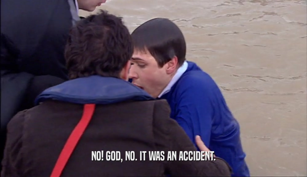 NO! GOD, NO. IT WAS AN ACCIDENT.  