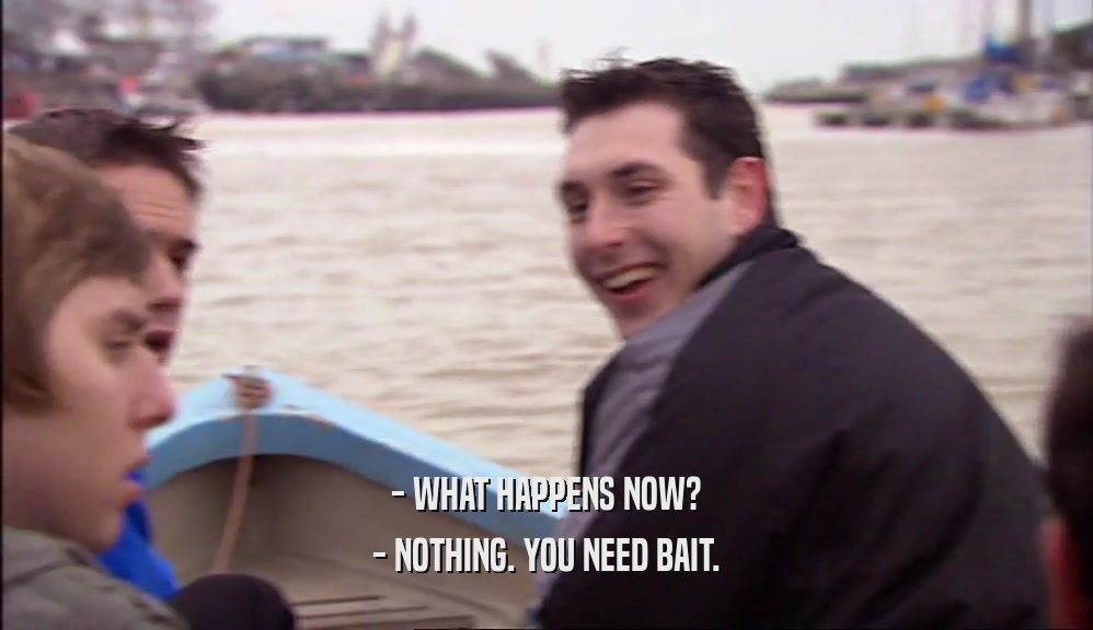 - WHAT HAPPENS NOW? - NOTHING. YOU NEED BAIT. 