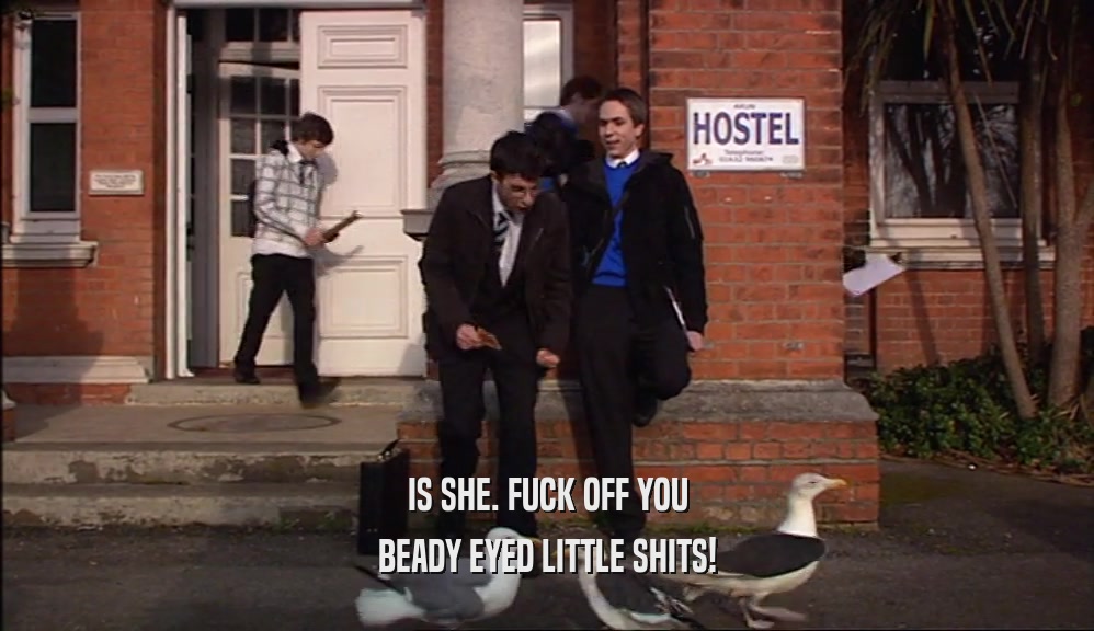 IS SHE. FUCK OFF YOU BEADY EYED LITTLE SHITS! 