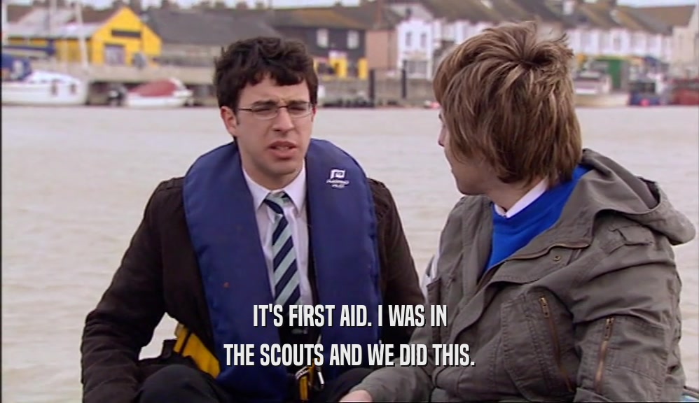 IT'S FIRST AID. I WAS IN THE SCOUTS AND WE DID THIS. 