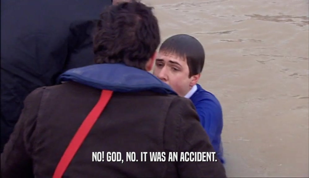 NO! GOD, NO. IT WAS AN ACCIDENT.  