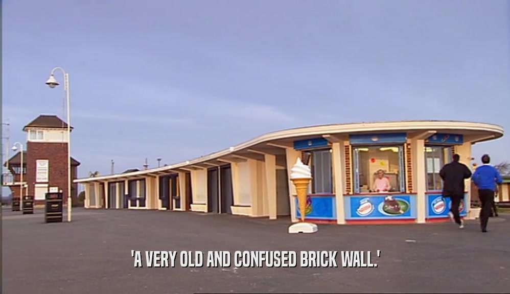 'A VERY OLD AND CONFUSED BRICK WALL.'  