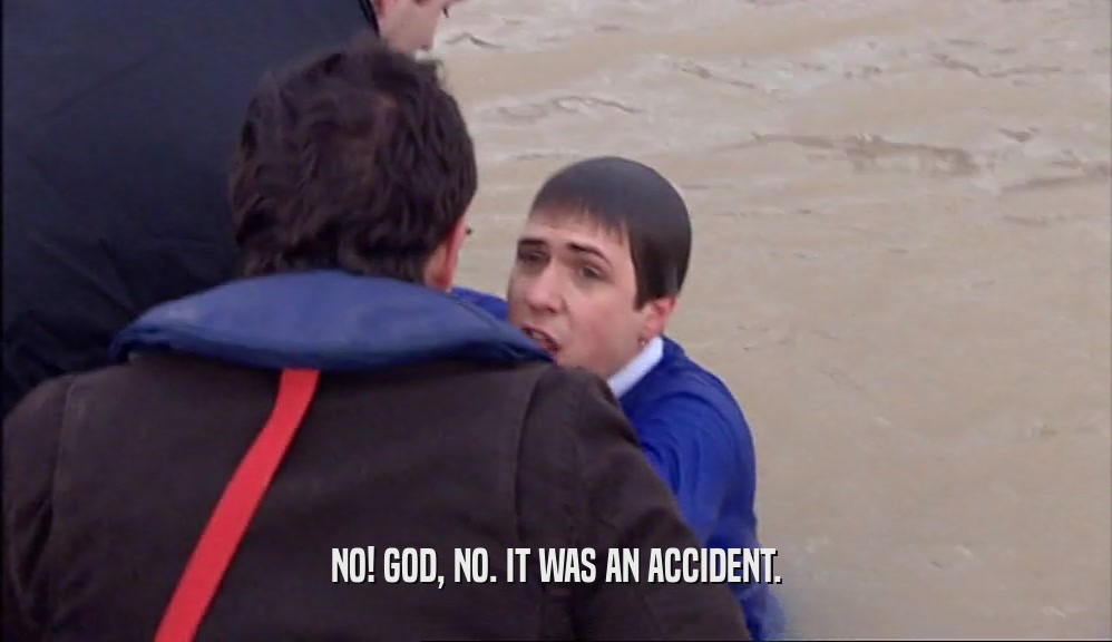 NO! GOD, NO. IT WAS AN ACCIDENT.  