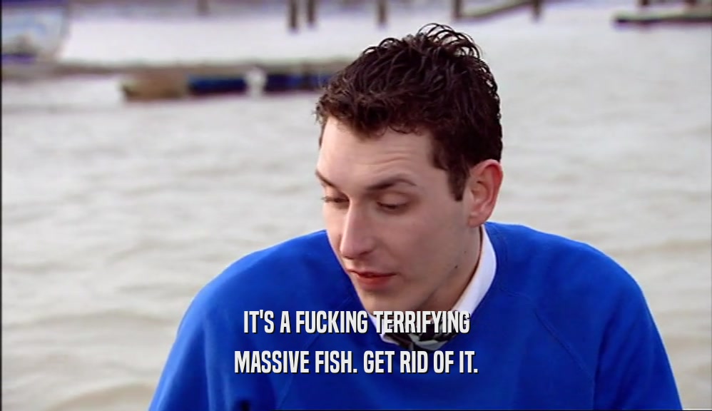 IT'S A FUCKING TERRIFYING MASSIVE FISH. GET RID OF IT. 