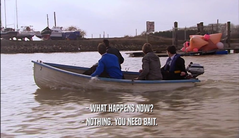 - WHAT HAPPENS NOW? - NOTHING. YOU NEED BAIT. 