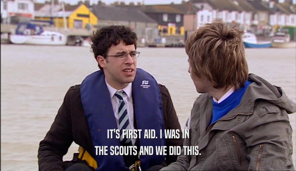 IT'S FIRST AID. I WAS IN THE SCOUTS AND WE DID THIS. 