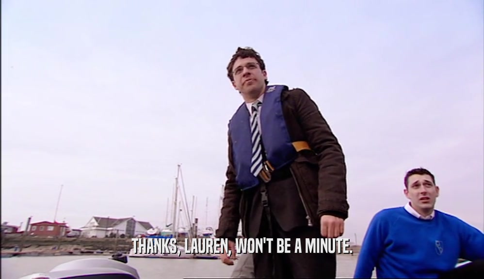 THANKS, LAUREN, WON'T BE A MINUTE.  