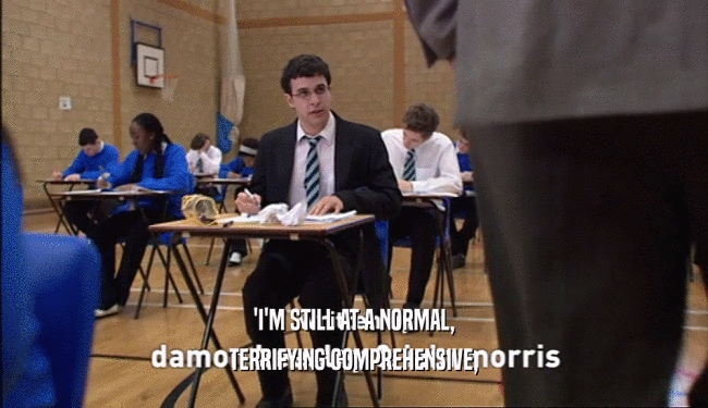 'I'M STILL AT A NORMAL, TERRIFYING COMPREHENSIVE, 