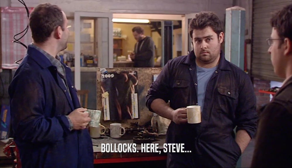 BOLLOCKS. HERE, STEVE...  