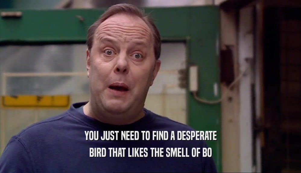 YOU JUST NEED TO FIND A DESPERATE BIRD THAT LIKES THE SMELL OF BO 