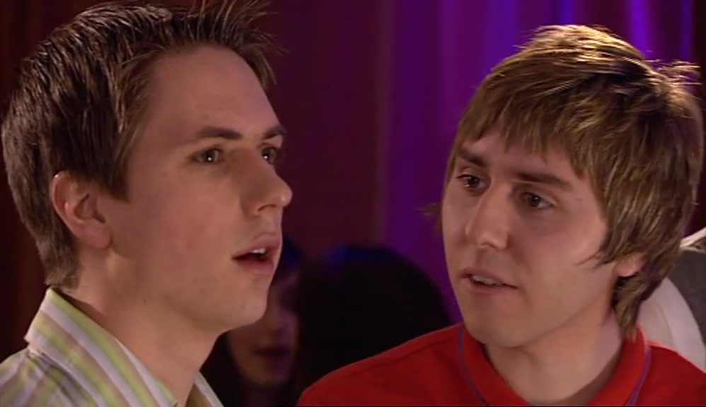 RIGHT, I'LL GO OVER AND TELL HER YOU FANCY HER. 