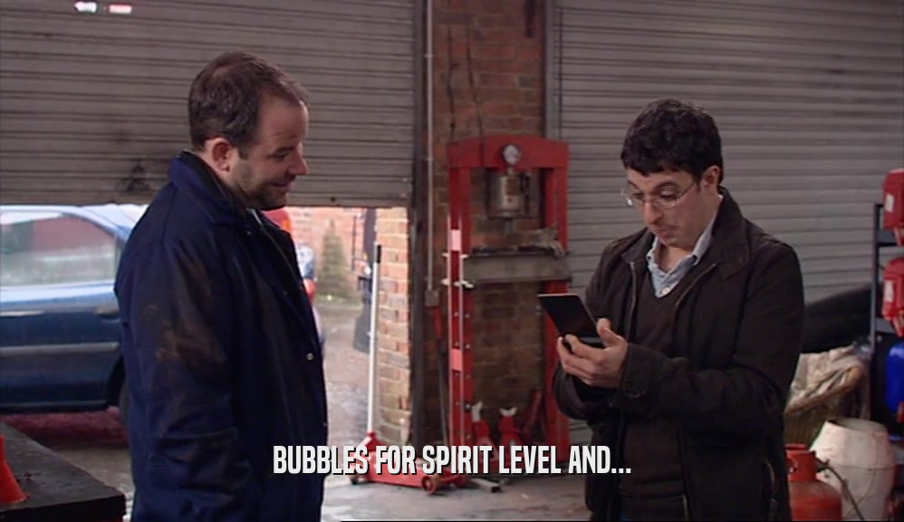 BUBBLES FOR SPIRIT LEVEL AND...  