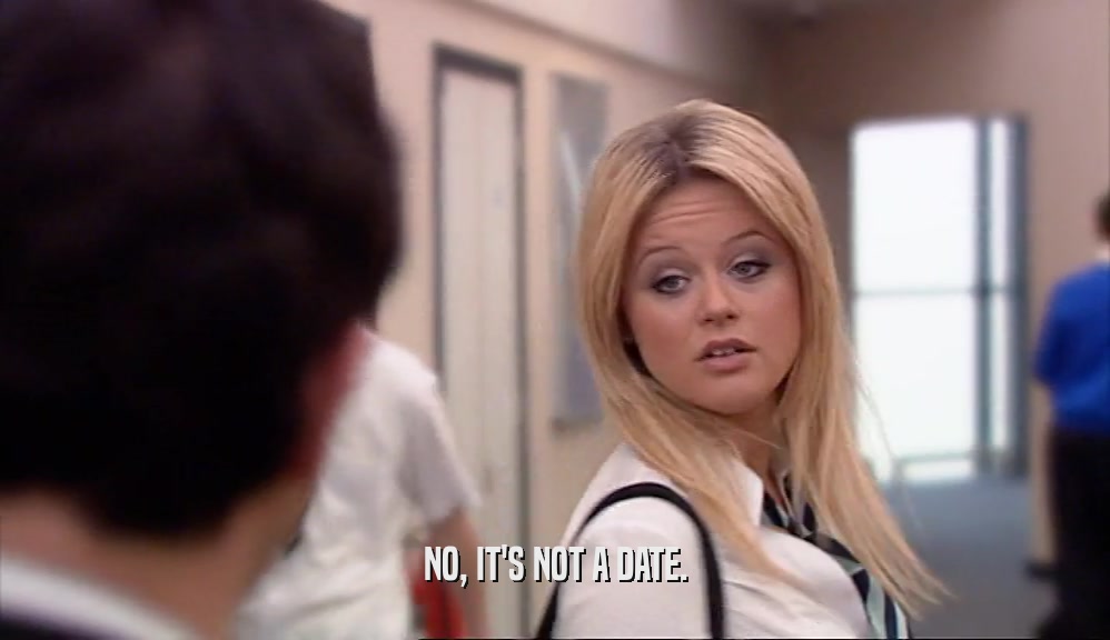 NO, IT'S NOT A DATE.  