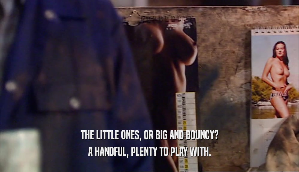THE LITTLE ONES, OR BIG AND BOUNCY? A HANDFUL, PLENTY TO PLAY WITH. 
