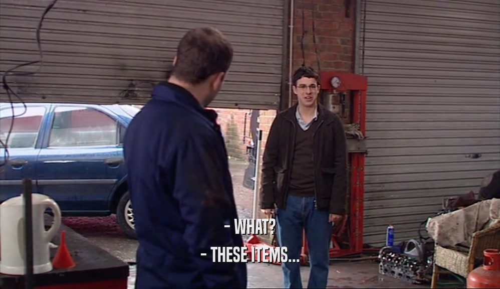 - WHAT? - THESE ITEMS... 