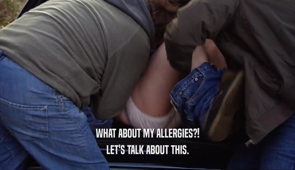 WHAT ABOUT MY ALLERGIES?! LET'S TALK ABOUT THIS. 