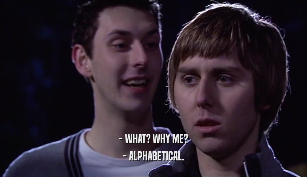 - WHAT? WHY ME? - ALPHABETICAL. 