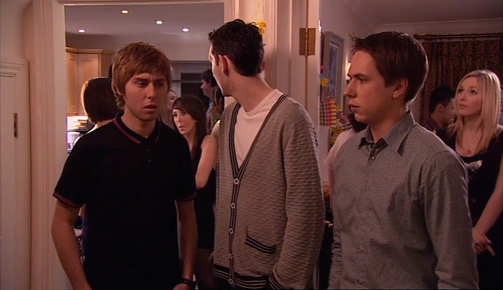 MEANWHILE, MY MATES WERE MAKING THE MOST OF FINALLY GETTING INTO A COOL PARTY, 