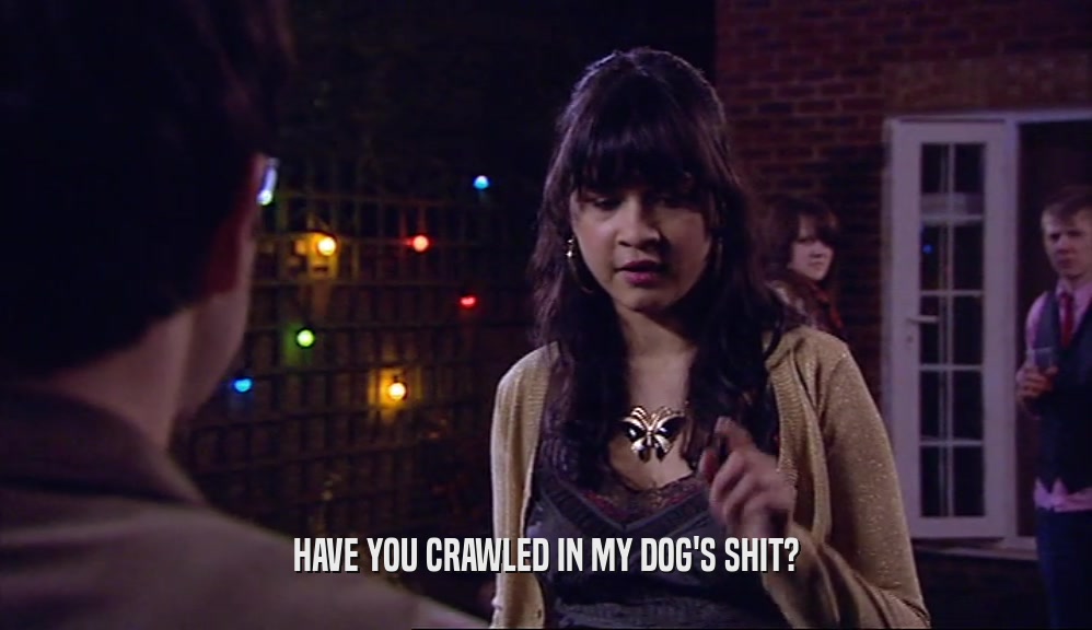 HAVE YOU CRAWLED IN MY DOG'S SHIT?  