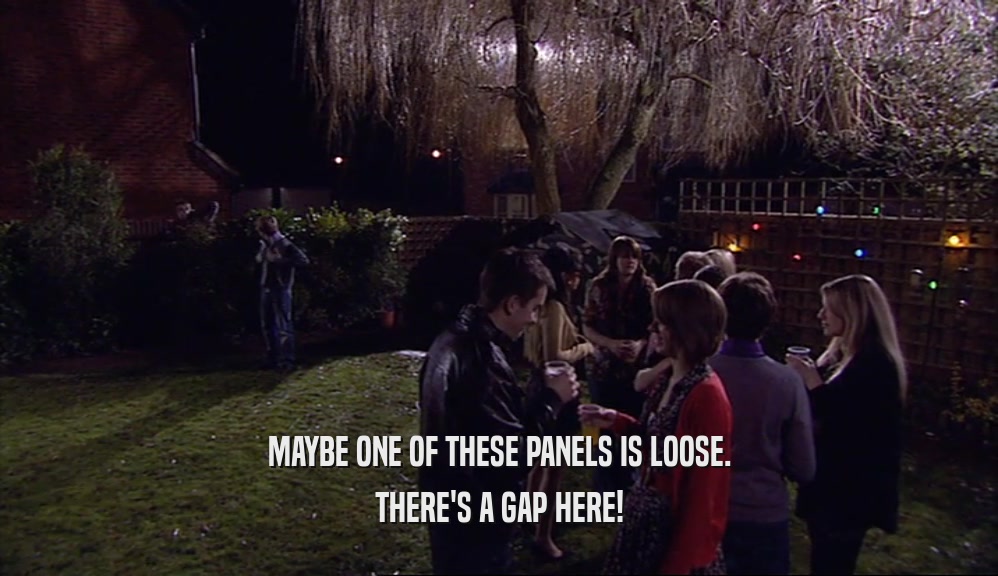 MAYBE ONE OF THESE PANELS IS LOOSE. THERE'S A GAP HERE! 