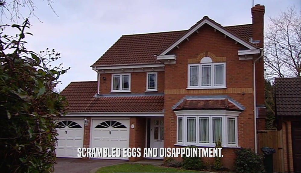 SCRAMBLED EGGS AND DISAPPOINTMENT.  