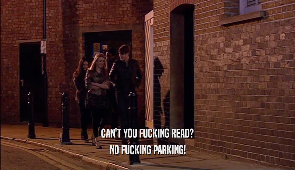 CAN'T YOU FUCKING READ? NO FUCKING PARKING! 