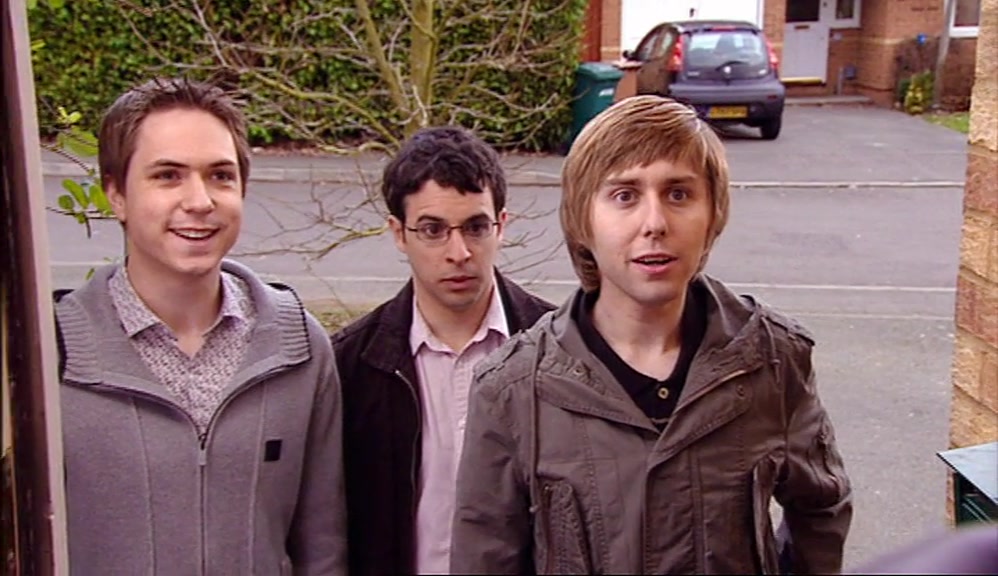 - HE'S UPSTAIRS. - SO HOW'S THINGS WITH YOU? 