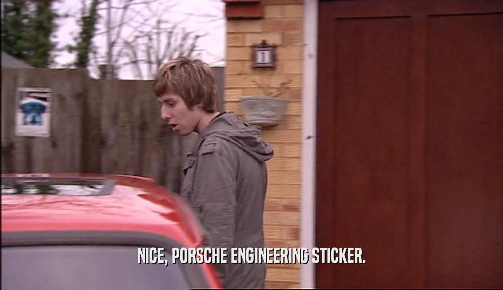 NICE, PORSCHE ENGINEERING STICKER.  