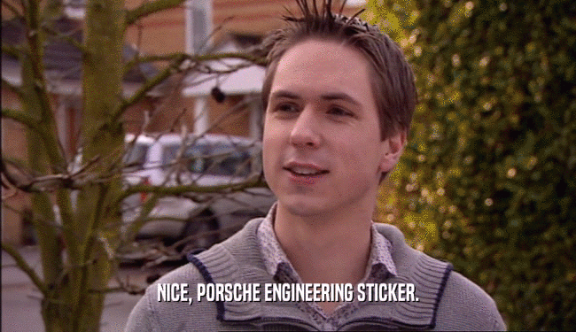 NICE, PORSCHE ENGINEERING STICKER.  