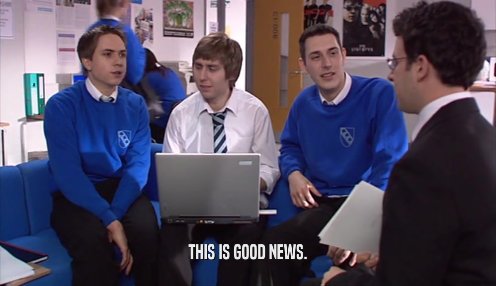 THIS IS GOOD NEWS.  