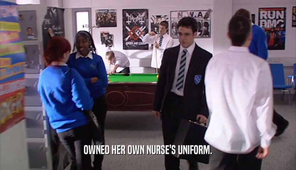 OWNED HER OWN NURSE'S UNIFORM.
  