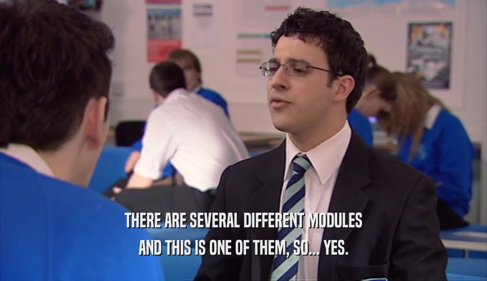 THERE ARE SEVERAL DIFFERENT MODULES AND THIS IS ONE OF THEM, SO... YES. 