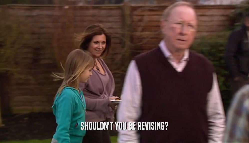 SHOULDN'T YOU BE REVISING?  