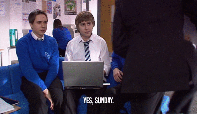 YES, SUNDAY.  