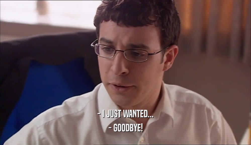 - I JUST WANTED... - GOODBYE! 
