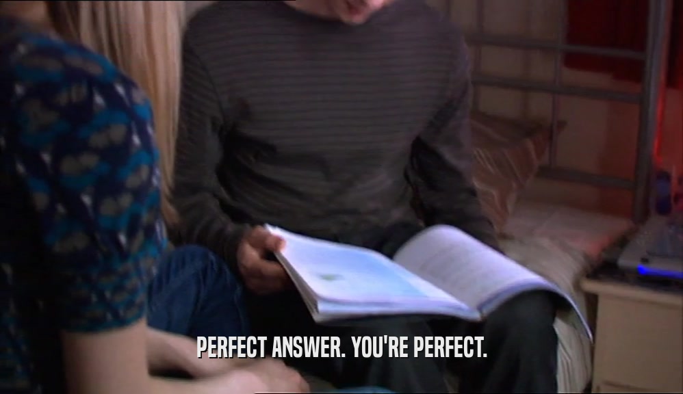PERFECT ANSWER. YOU'RE PERFECT.  