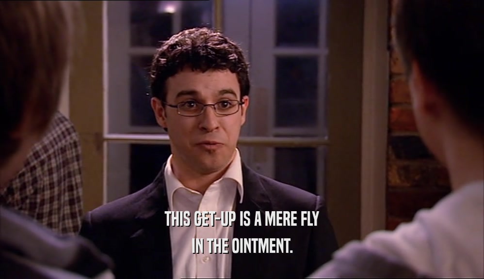 THIS GET-UP IS A MERE FLY IN THE OINTMENT. 