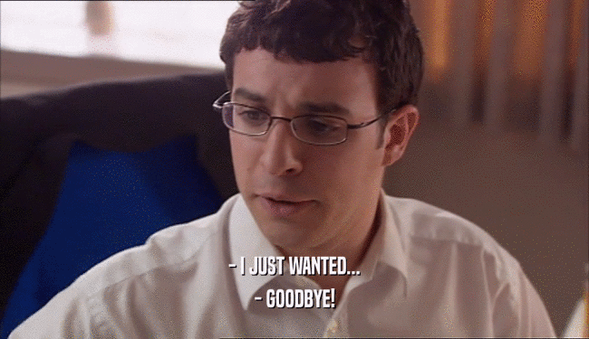 - I JUST WANTED... - GOODBYE! 