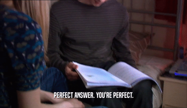 PERFECT ANSWER. YOU'RE PERFECT.  